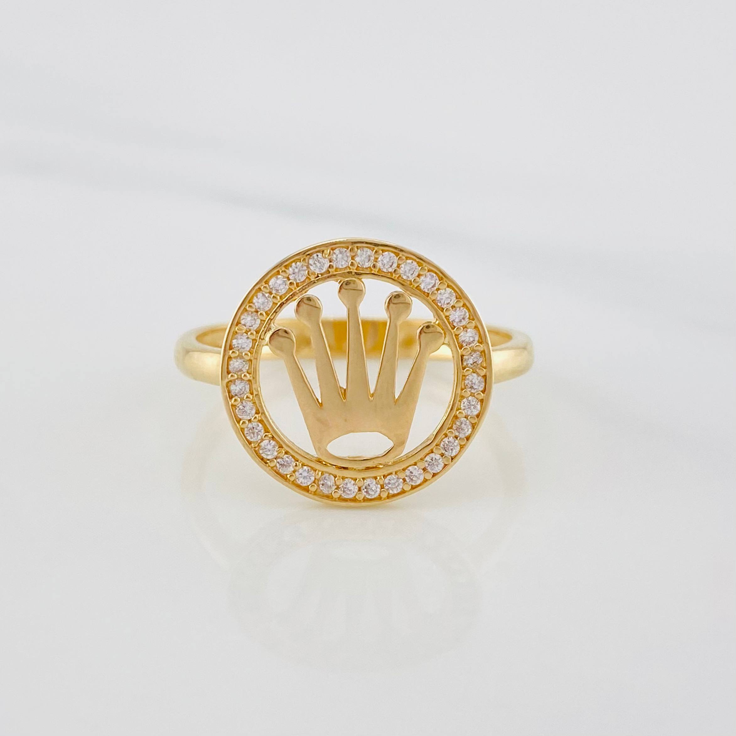 Anillo Corona 2.25g / T7 Oro Amarillo 18K