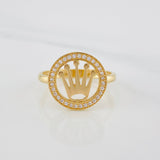 Anillo Corona 2.25g / T7 Oro Amarillo 18K