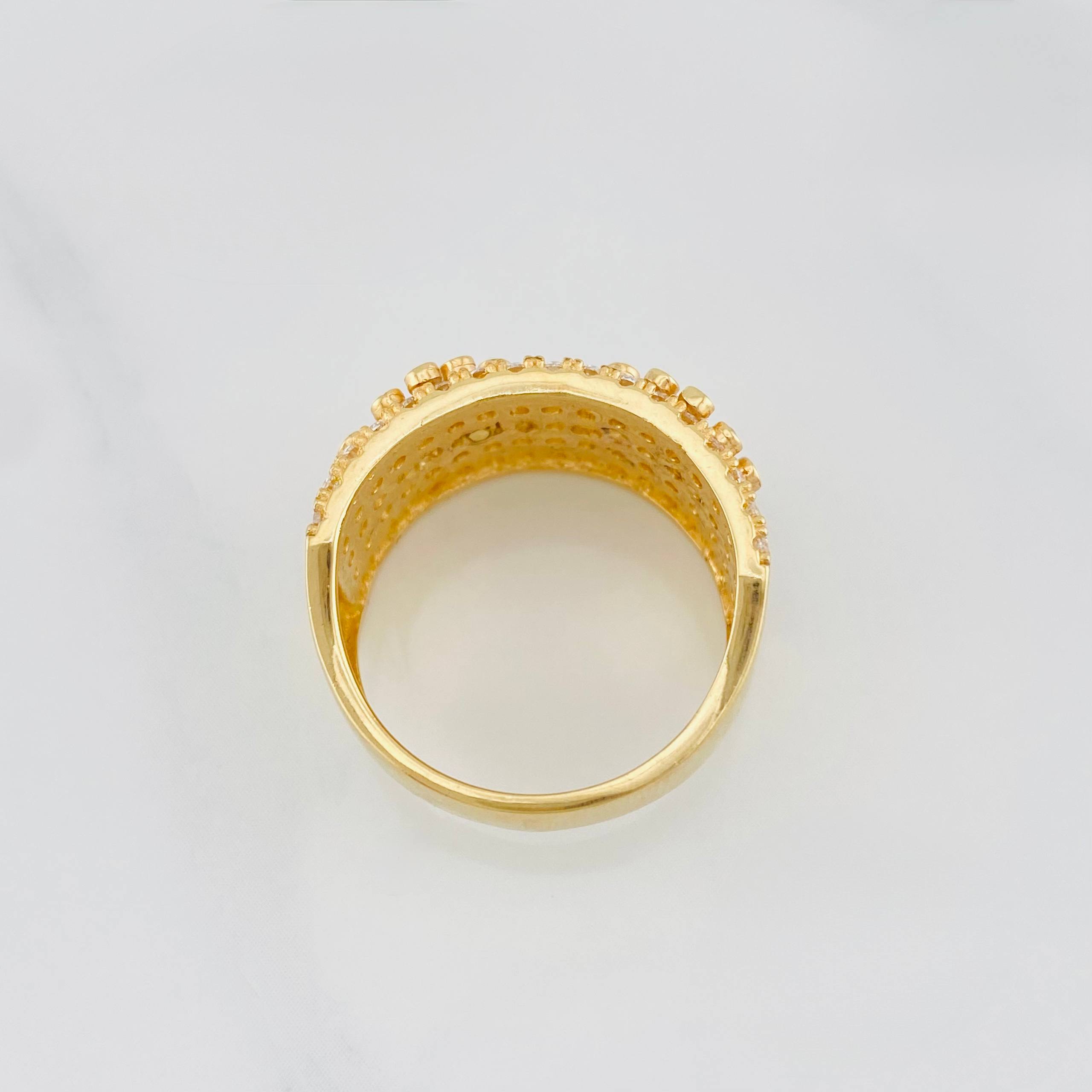 Anillo Corona Doble 6.7g / T7 1/4 Oro Amarillo 18K