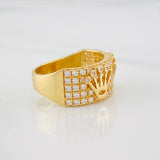 Anillo Corona Doble 6.7g / T7 1/4 Oro Amarillo 18K