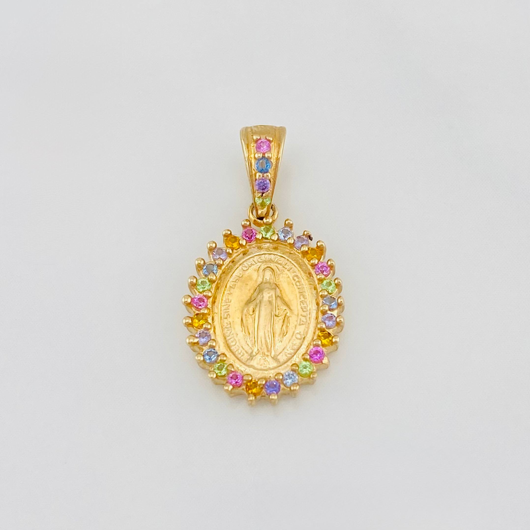 Dije Virgen Milagrosa 1.6g / 3/4 in Oro Amarillo 18K