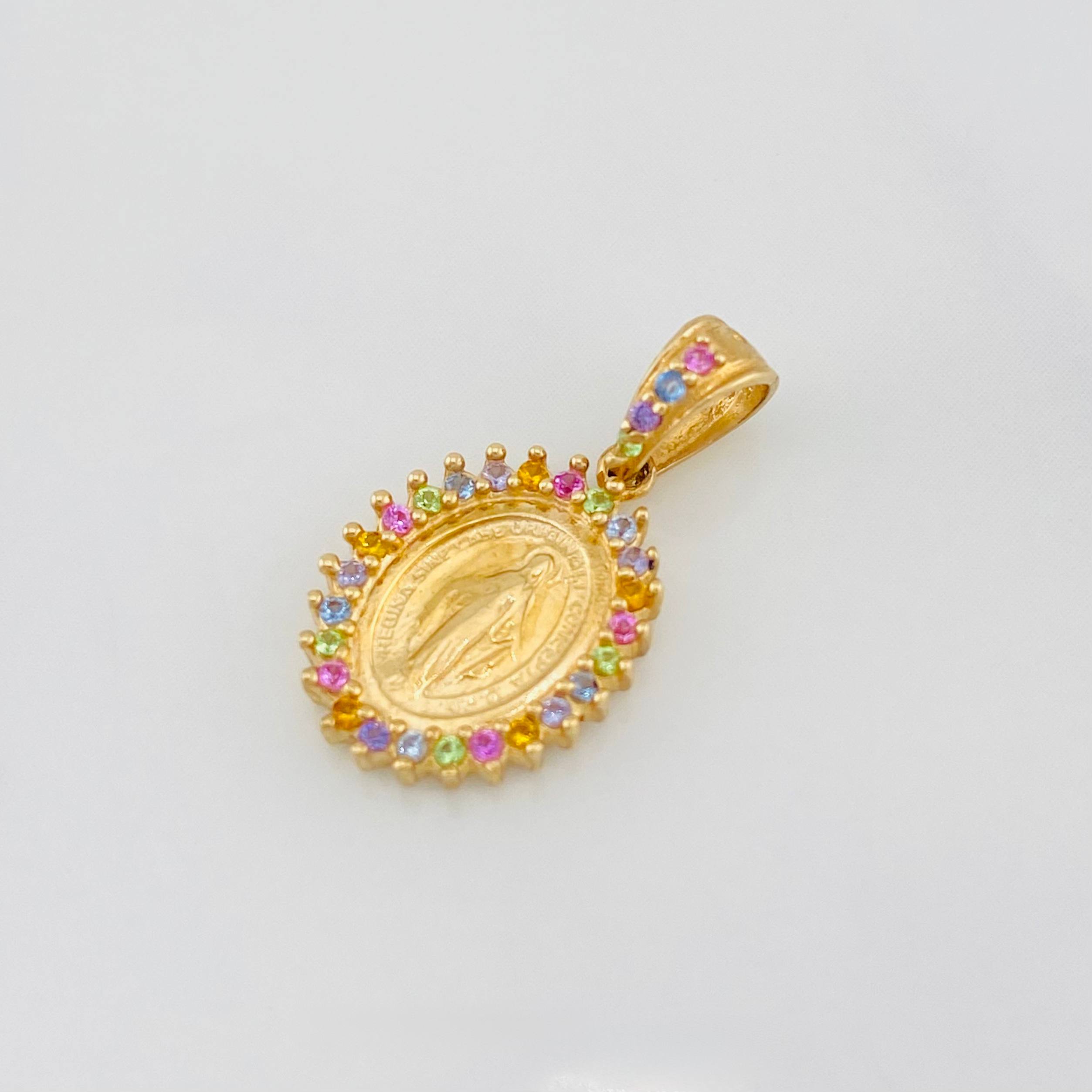 Dije Virgen Milagrosa 1.6g / 3/4 in Oro Amarillo 18K