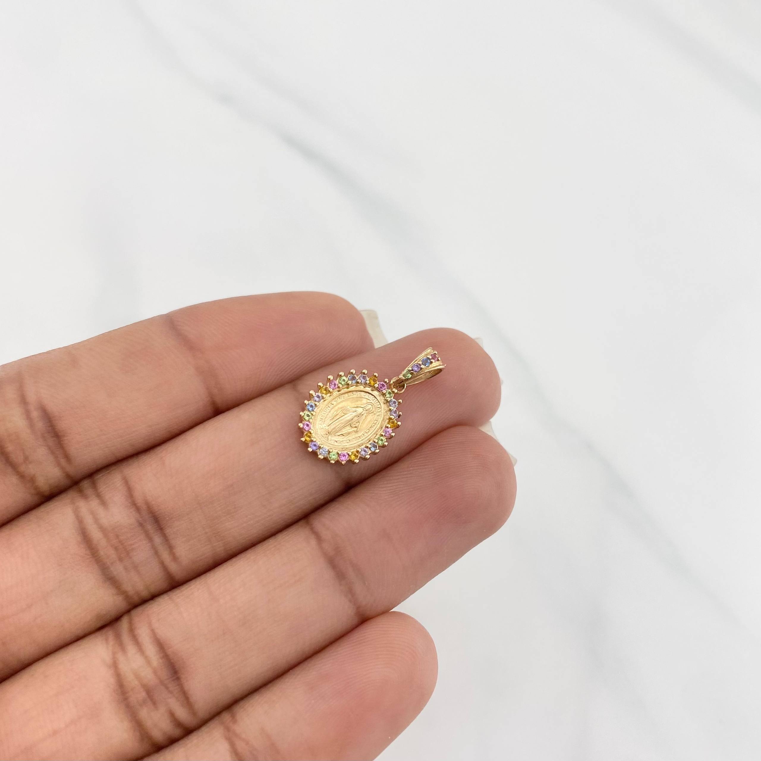 Dije Virgen Milagrosa 1.6g / 3/4 in Oro Amarillo 18K