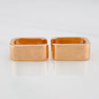 Candongas Cuadradas Lisas 6.3g / 1/2 in Oro Rosa 18K