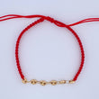 Pulsera Tejida Roja GC 0.6gr / 4mm Oro Amarillo 18K &