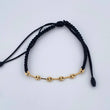 Pulsera Tejida Negra GC 0.4gr / 3.8mm Oro Amarillo 18K &