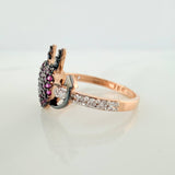 Anillo Corazon Devil 2.5gr / T6 3/4 / Tres Oros 18K &