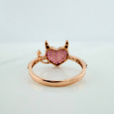 Anillo Corazon Devil 2.5gr / T6 3/4 / Tres Oros 18K &