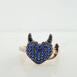 Anillo Corazon Devil 2.6gr / T5 3/4 / Tres Oros 18K &