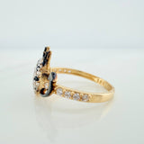 Anillo Corazon Devil 2.65gr / T6 3/4 / Tres Oros 18K &