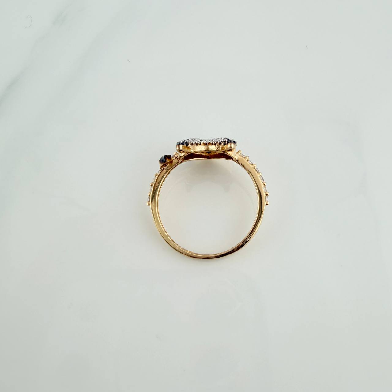 Anillo Corazon Devil 2.65gr / T6 3/4 / Tres Oros 18K &