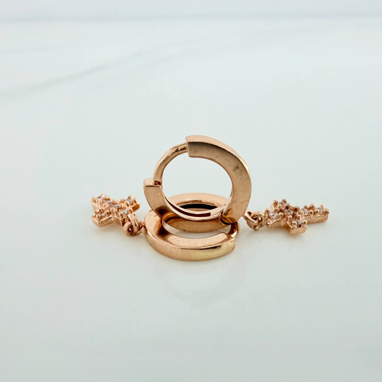Candongas Redondas  3.2gr / 3/4 in / Oro Rosa 18K $