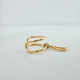 Hanging Moon Earcuff Piercing 0.9g / 1/2 in / Yellow Gold 18K $