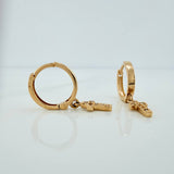 Candongas Cruz 2.85gr / 1 in / Oro Amarillo 18K $