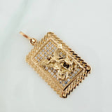 Saint Michael Plaque Pendant 3.5g / 1 1/4 in / Yellow Gold 18K $