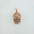 Dije Gorra NY 2.1gr / 3/4 in / Dos Oros Blanco Rosa 18K $