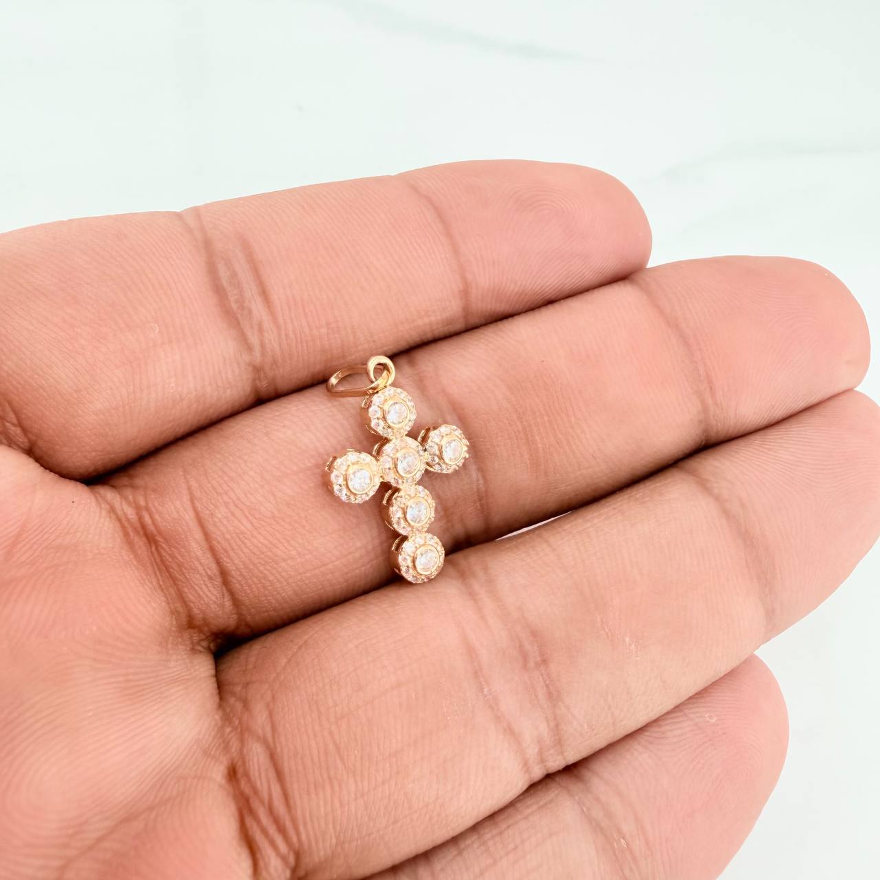 Dije Cruz Tupida 1.5gr / 1 in / Oro Amarillo 18K $
