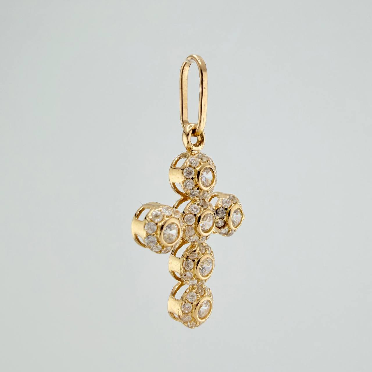 Dije Cruz Tupida 1.5gr / 1 in / Oro Amarillo 18K $