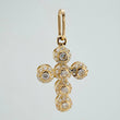 Dije Cruz Tupida 1.5gr / 1 in / Oro Amarillo 18K $