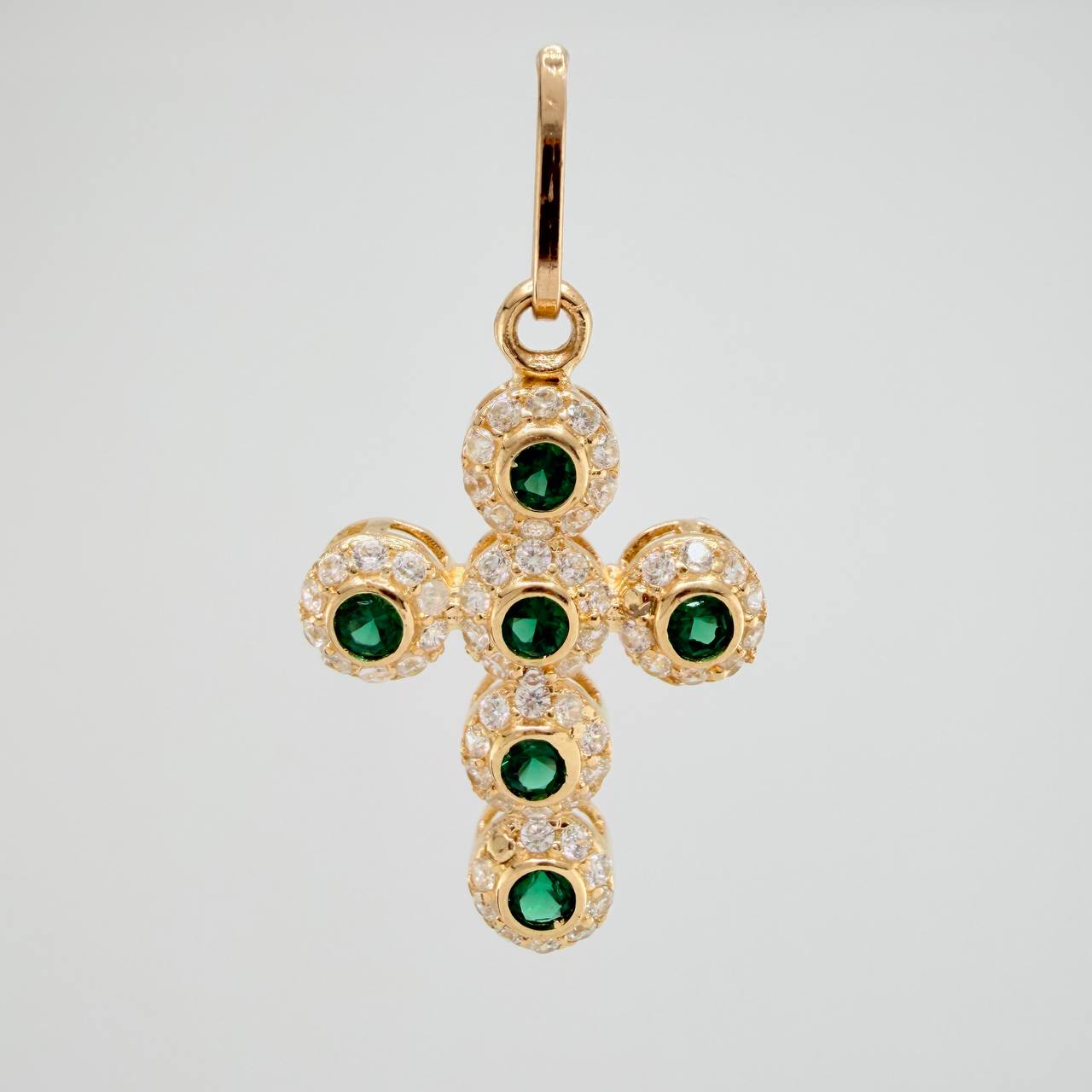 Dije Cruz Tupida 1.4gr / 1 in / Oro Amarillo 18K $