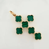 Clover Cross Pendant 2.55g / 1 1/2 in / Yellow Gold Nac.Esp. 18K $