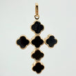 Clover Cross Pendant 2.65g / 1 1/2 in / Yellow Gold Nac.Esp. 18K $
