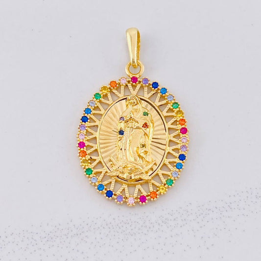 Pendant Virgin of Guadalupe 5.05g / 1 1/2 in Yellow Gold 18K