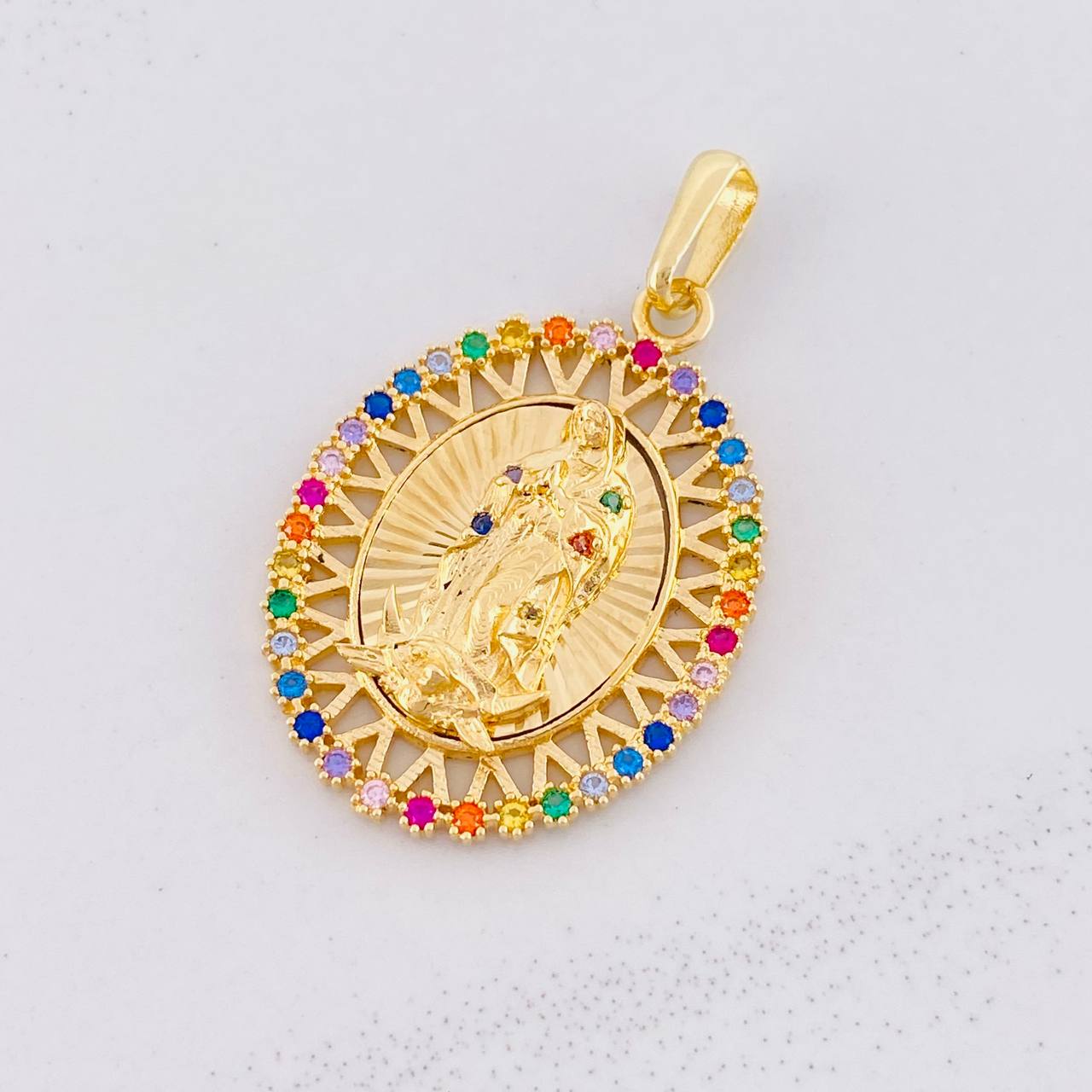 Pendant Virgin of Guadalupe 5.05g / 1 1/2 in Yellow Gold 18K