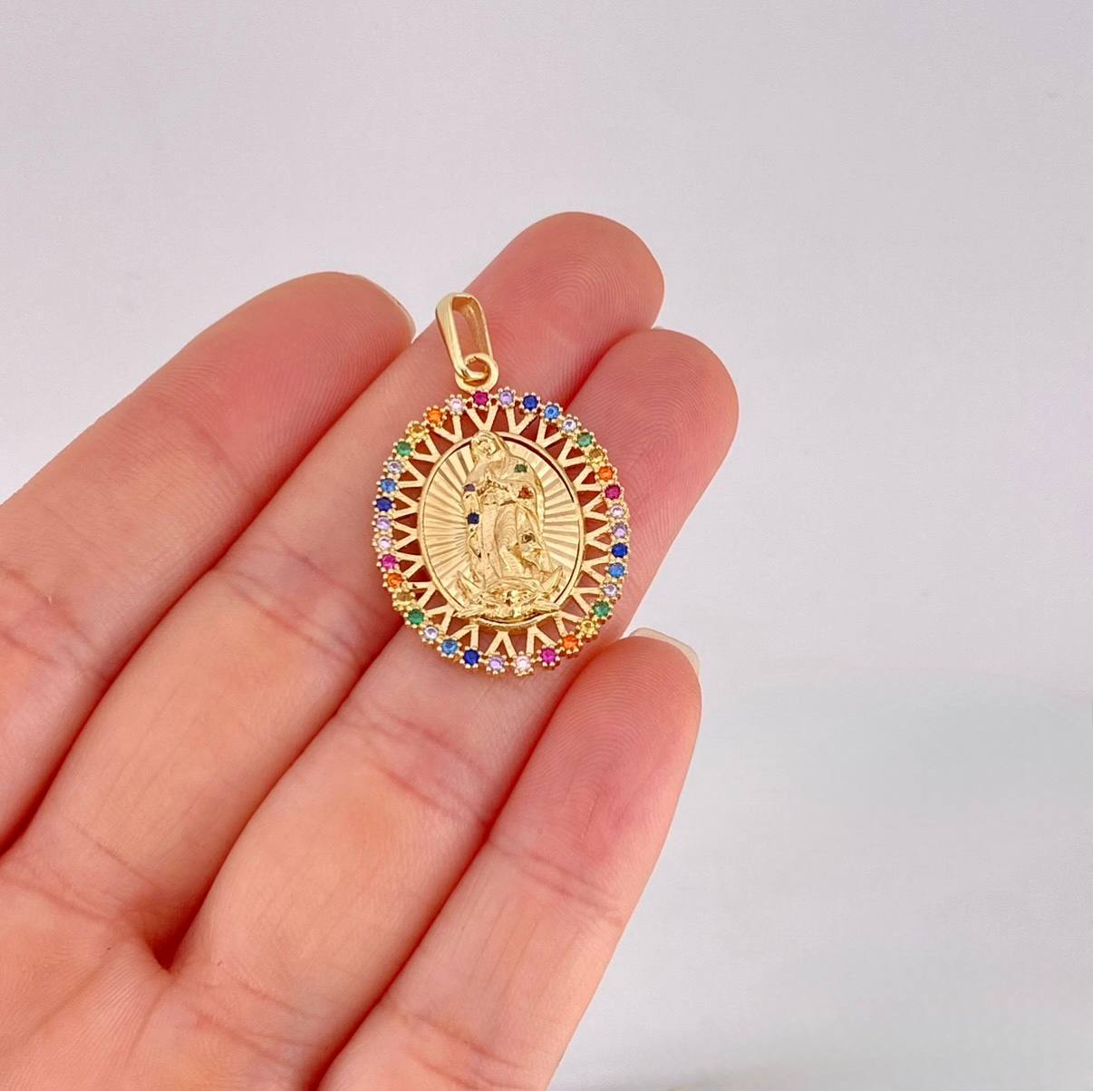 Pendant Virgin of Guadalupe 5.05g / 1 1/2 in Yellow Gold 18K