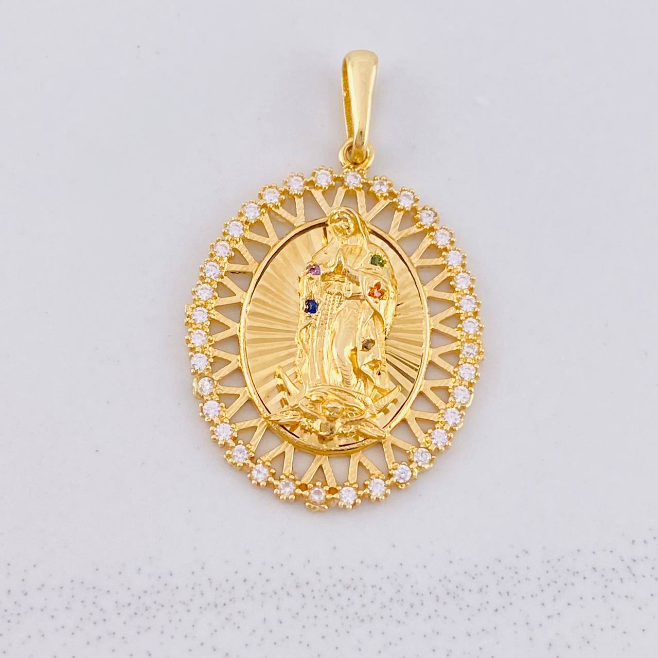 Pendant Virgin of Guadalupe 3.85g / 1 1/4 in Yellow Gold 18K