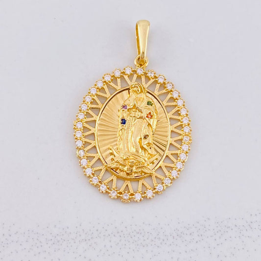 Pendant Virgin of Guadalupe 3.85g / 1 1/4 in Yellow Gold 18K