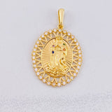 Pendant Virgin of Guadalupe 3.85g / 1 1/4 in Yellow Gold 18K
