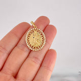Pendant Virgin of Guadalupe 3.85g / 1 1/4 in Yellow Gold 18K