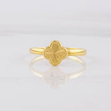 Clover Diamond Cut Ring 0.8g / T6 1/2 Yellow Gold 18K
