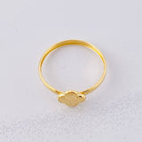 Diamond Cut Clover Ring 0.8g / T6 1/2 Yellow Gold 18K