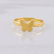 Anillo Mariposa Diamantada 0.75g / T6 Oro Amarillo 18K