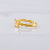 Diamond Cut Butterfly Ring 0.75g / T6 Yellow Gold 18K