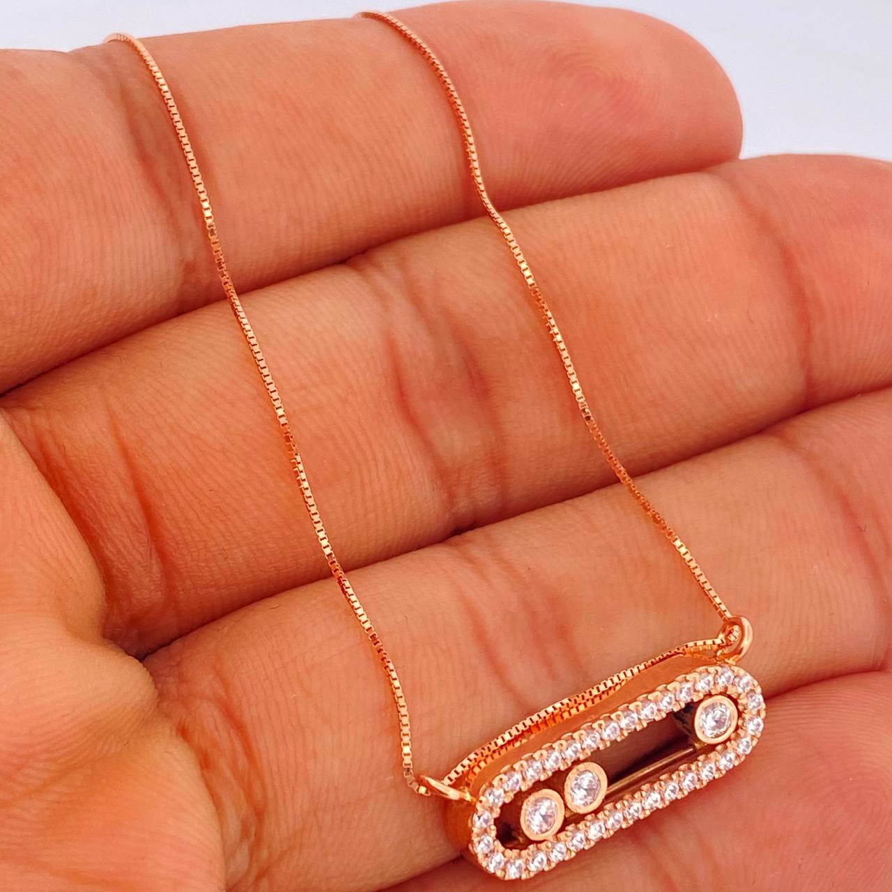 Cadena MSK 4.6gr / 17 3/4 in / Oro Rosa +3 18K %