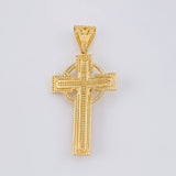 Dije Cruz Cristo 13.5g / 2 1/2 in Dos Oros Amarillo Blanco 18K