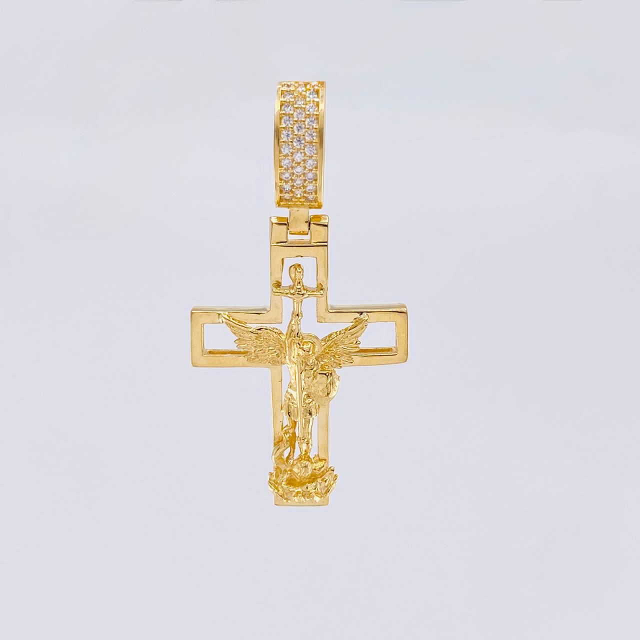 Dije Cruz San Miguel 12.1g / 2 in Oro Amarillo 18K
