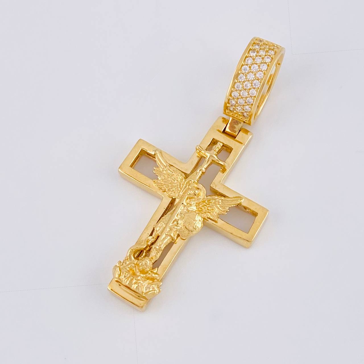 Dije Cruz San Miguel 12.1g / 2 in Oro Amarillo 18K