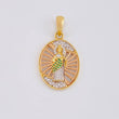 Pendant San Judas 4.4g / 1 1/4 in Three Golds 18K