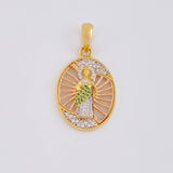 Pendant San Judas 4.4g / 1 1/4 in Three Golds 18K