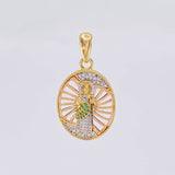 Pendant San Judas 4.4g / 1 1/4 in Three Golds 18K