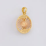 Pendant San Judas 4.4g / 1 1/4 in Three Golds 18K