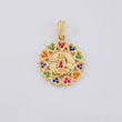Dije Bordeado Corazones Virgen Guadalupe 3.85g / 1 in Oro Amarillo 18K