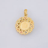 Dije Bordeado Corazones Virgen Guadalupe 3.85g / 1 in Oro Amarillo 18K