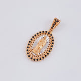 Dije Virgen Guadalupe 4.35g / 1 1/4 in Dos Oros Blanco Rosa 18K