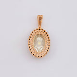 Dije Virgen Guadalupe 4.35g / 1 1/4 in Dos Oros Blanco Rosa 18K