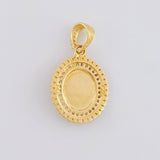 Dije Borde Estrellado Virgen Guadalupe 3g / 1 in Dos Oros Amarillo Blanco 18K
